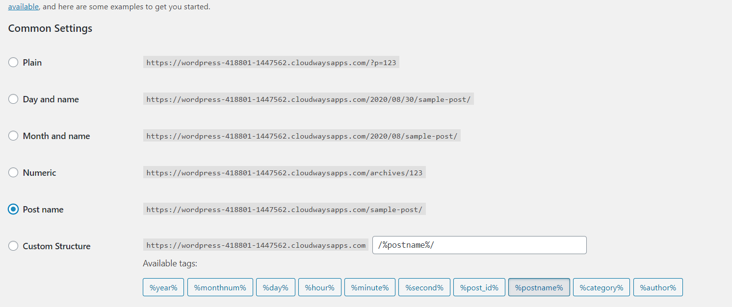 dimiourgeia permalinks sto wordpress