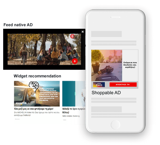 Εικόνα με παραδείγματα από programmatic διαφημίσεις στο PPN δίκτυο